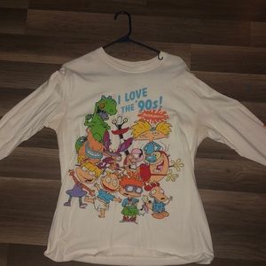 White rug rats long sleeve graphic tee
